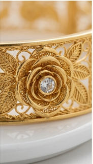 Floral Ruby Kundan Bangle K103
