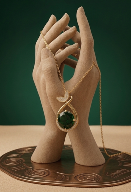 Aura Golden Green Neckless S114