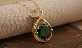 Aura Golden Green Neckless S114