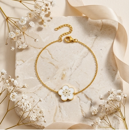 Bloom Minimalist Floral Bracelet S104