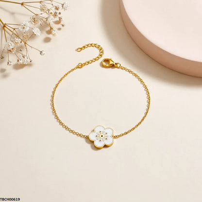 Bloom Minimalist Floral Bracelet S104
