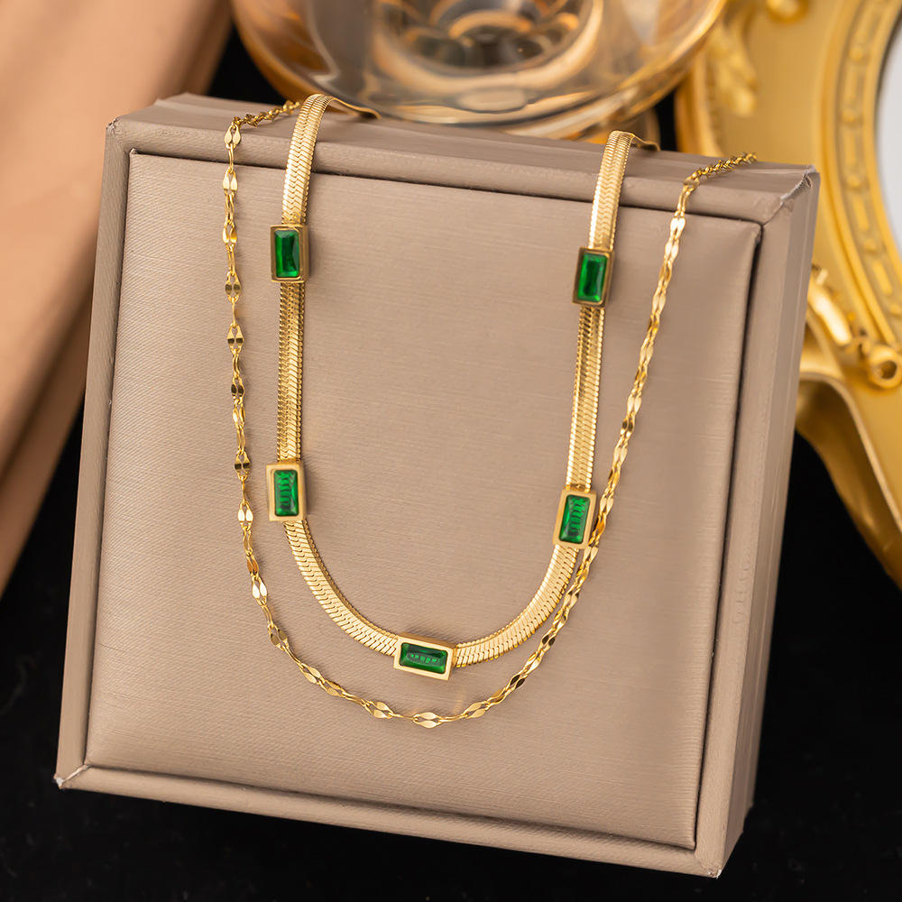 Emerald Luxe Layered Choker S110