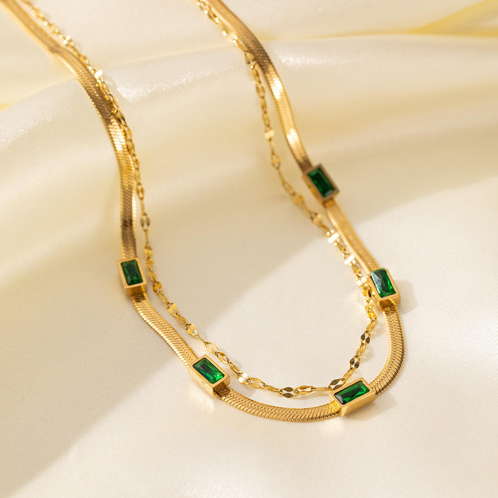 Emerald Luxe Layered Choker S110