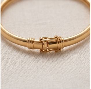 Floral Filigree Golden Bangle K101