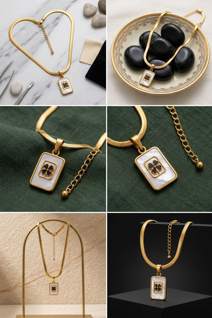 Fortuna Pearl & Gold Chain S105