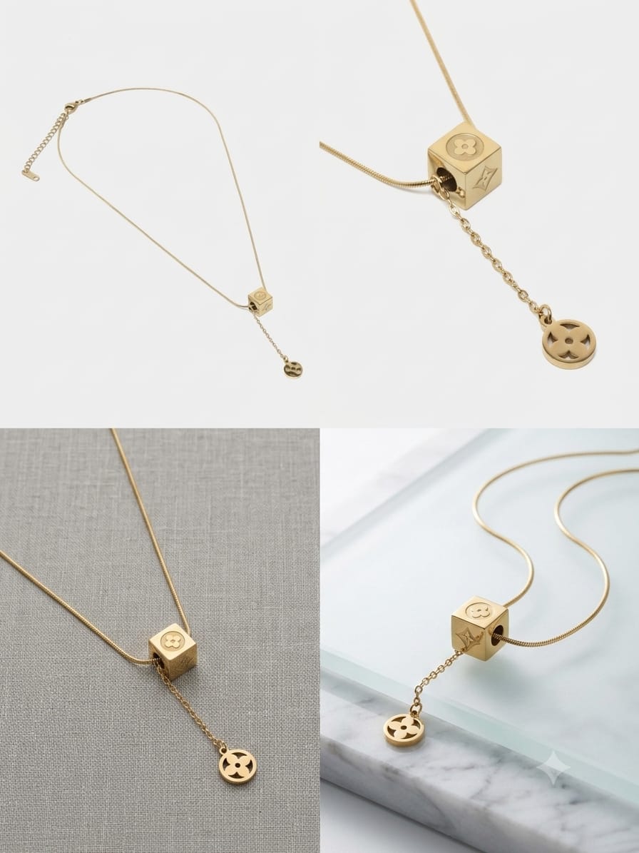 Signature Clover Charm Necklace S129