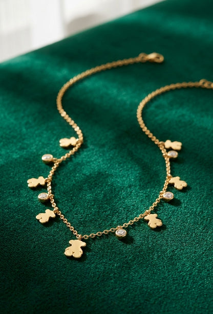 Golden Teddy Charm Set S124