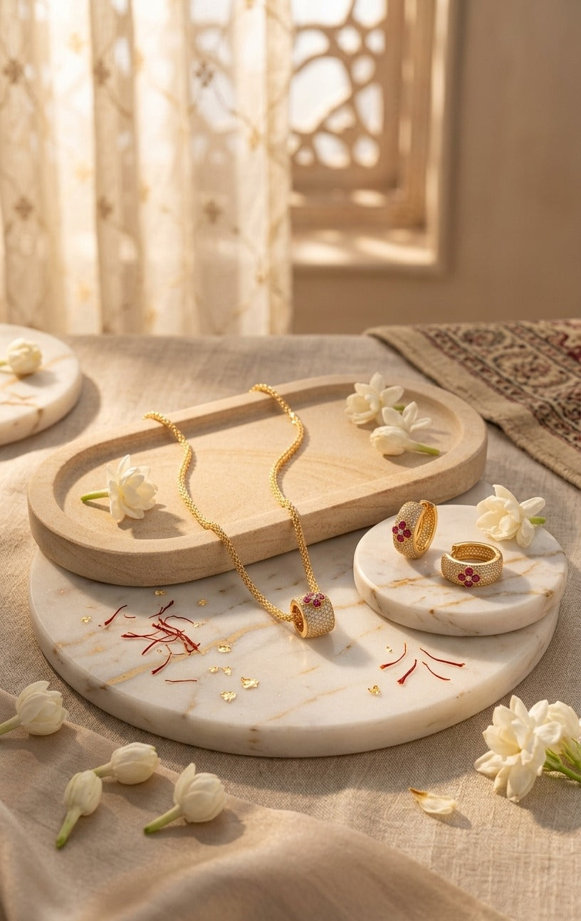 Golden Bloom Crystal Set S123