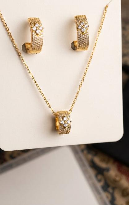 Golden Bloom Crystal Set S123