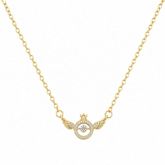 Winged Solitaire Necklace S121