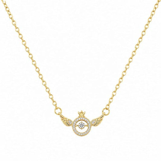 Winged Solitaire Necklace S121